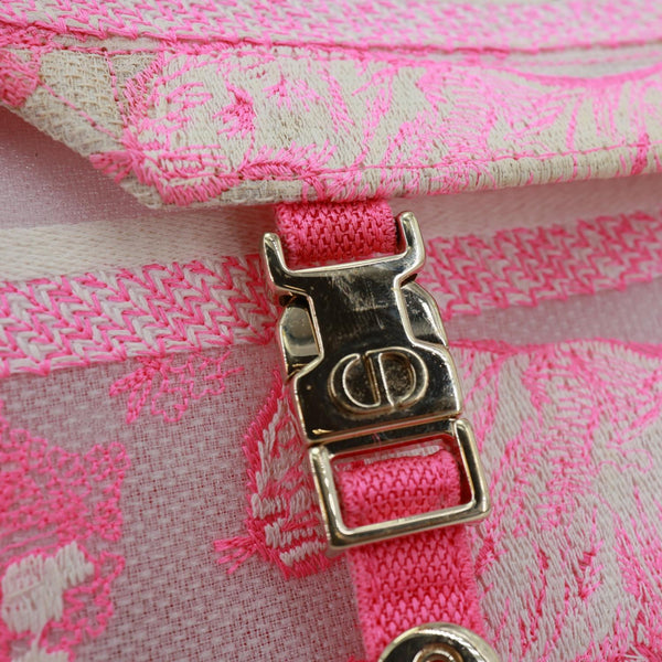 CHRISTIAN DIOR Diorcamp Toile de Jouy Embroidered Canvas Messenger Bag Pink