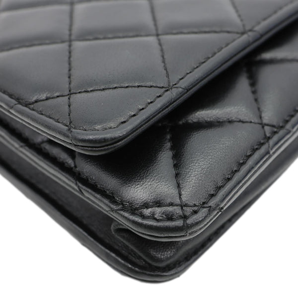 CHANEL WOC Wallet on Chain Leather Shoulder Bag Black