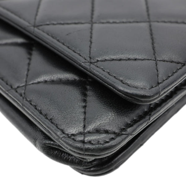 CHANEL WOC Wallet on Chain Leather Shoulder Bag Black