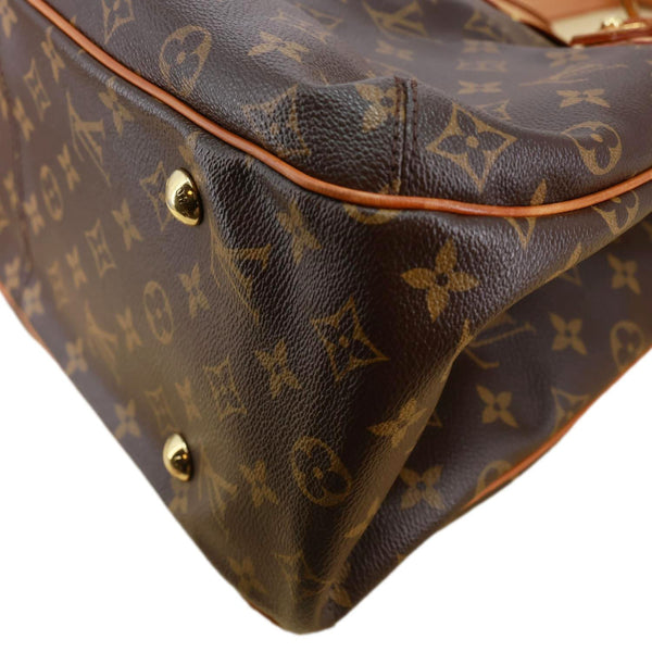 LOUIS VUITTON Griet Monogram Canvas Tote Bag Brown