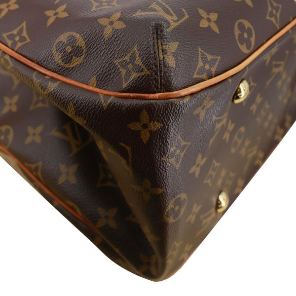 LOUIS VUITTON Griet Monogram Canvas Tote Bag Brown