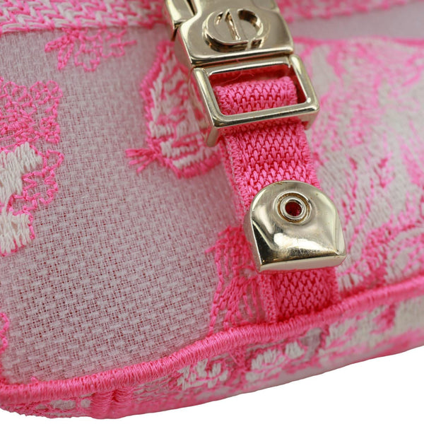CHRISTIAN DIOR Diorcamp Toile de Jouy Embroidered Canvas Messenger Bag Pink
