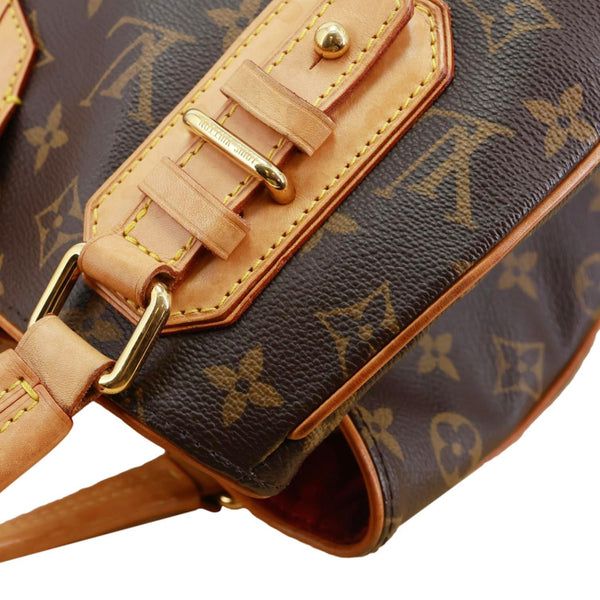 LOUIS VUITTON Griet Monogram Canvas Tote Bag Brown