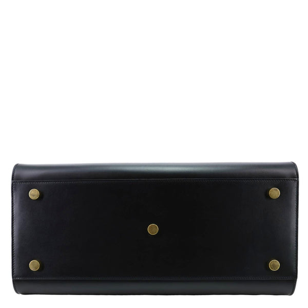 YVES SAINT LAURENT Sac De Jour Small Smooth Calfskin Leather Tote Bag Black