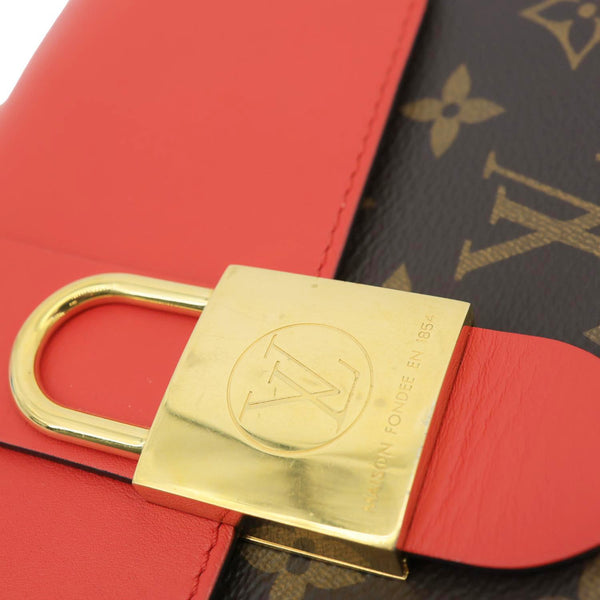 LOUIS VUITTON Locky BB Monogram Canvas Satchel Bag Brown