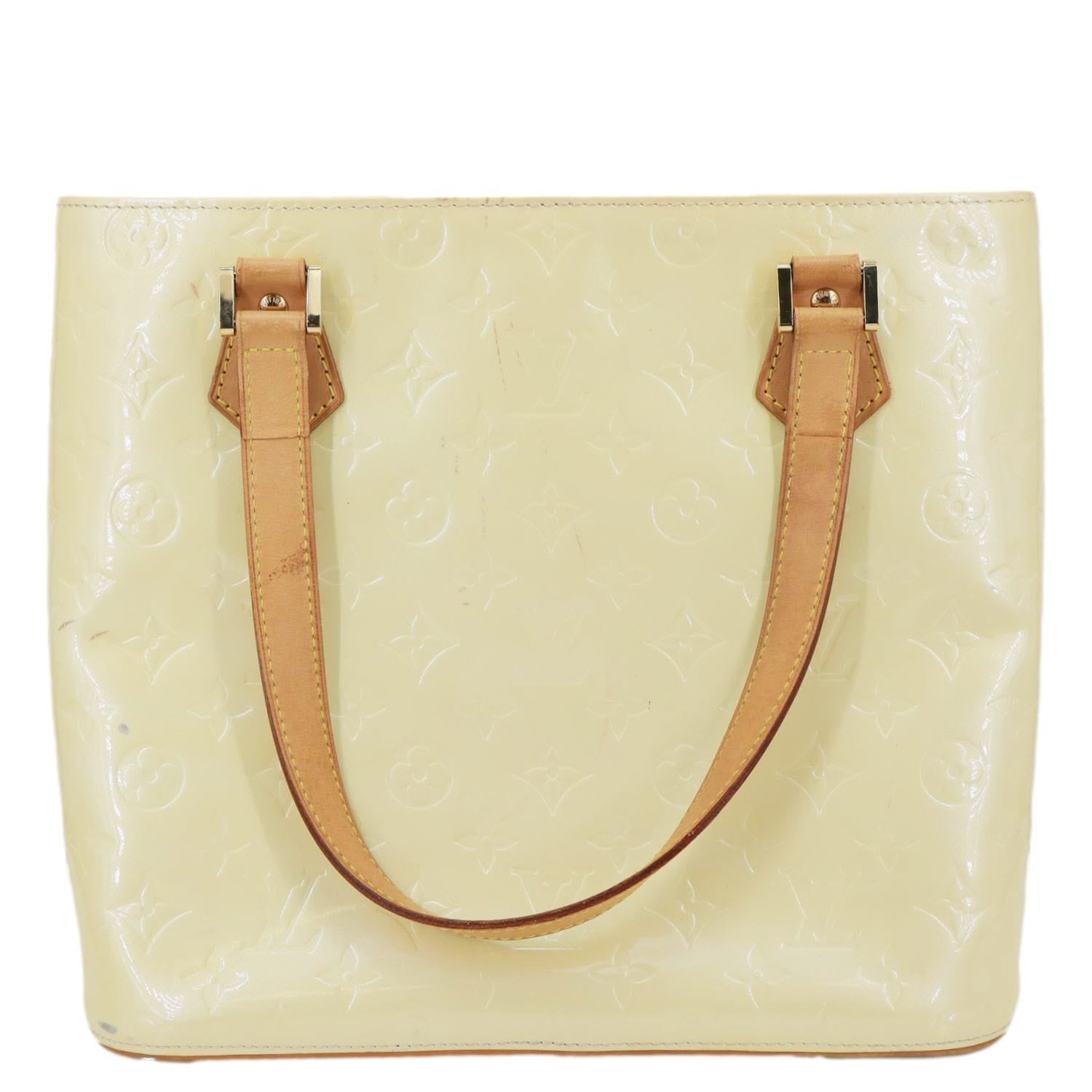 LOUIS VUITTON Houston Monogram Vernis Leather Tote Bag Perle
