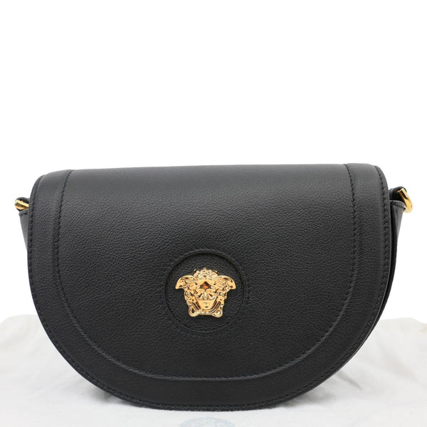 VERSACE Medusa Leather Crossbody Bag Black