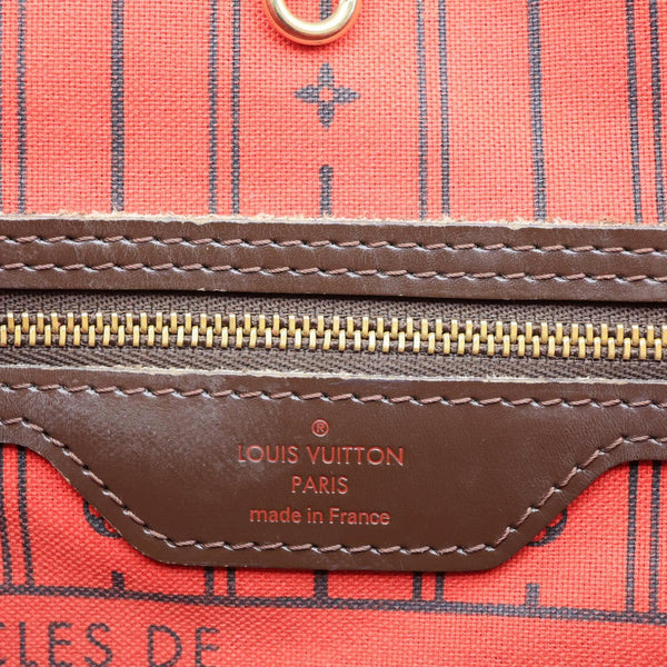 LOUIS VUITTON Neverfull PM Damier Ebene Tote Shoulder Bag Brown