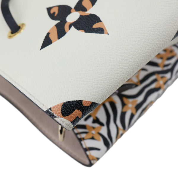 LOUIS VUITTON Neonoe MM Giant Jungle Canvas Bucket Shoulder Bag White