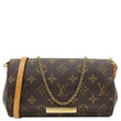 LOUIS VUITTON Favorite MM Monogram Canvas Shoulder Bag Brown