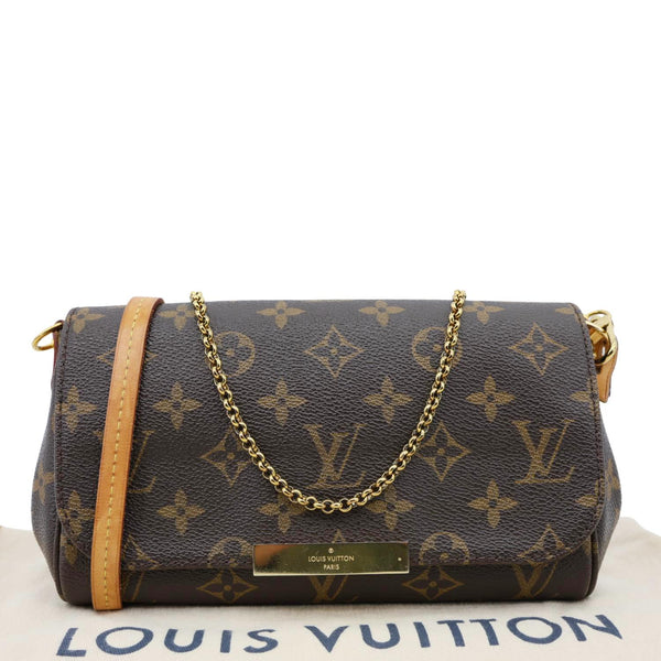 LOUIS VUITTON Favorite MM Monogram Canvas Shoulder Bag Brown