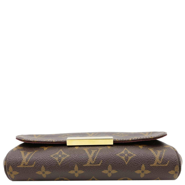 LOUIS VUITTON Favorite MM Monogram Canvas Shoulder Bag Brown