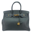 HERMES Birkin 35 Togo Leather Tote Bag Vert Cypress