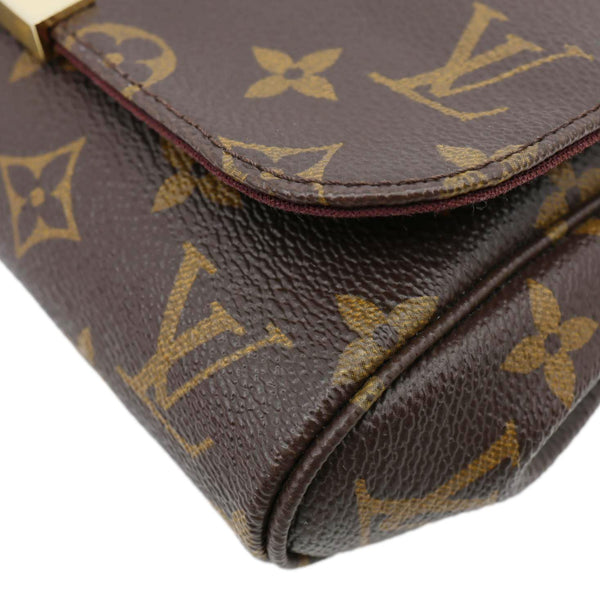 LOUIS VUITTON Favorite MM Monogram Canvas Shoulder Bag Brown