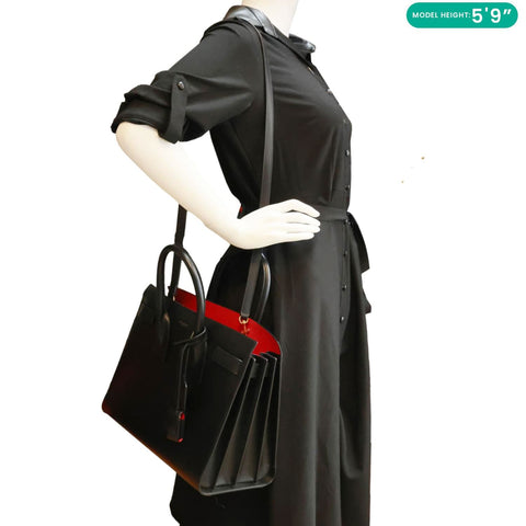 YVES SAINT LAURENT Sac De Jour Small Smooth Calfskin Leather Tote Bag Black