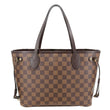 LOUIS VUITTON Neverfull PM Damier Ebene Tote Shoulder Bag Brown