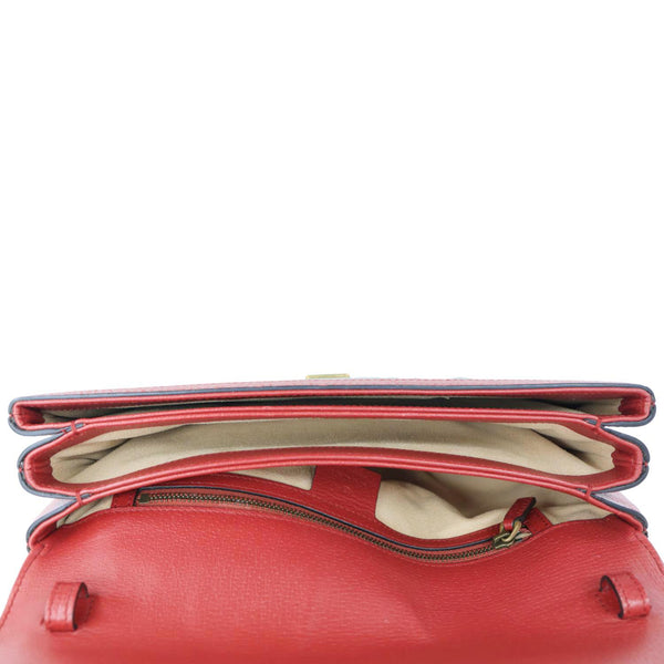 GUCCI Queen Margaret Medium GG Supreme Canvas Shoulder Bag Red 524356