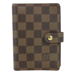 LOUIS VUITTON Agenda PM Damier Ebene Planner Cover Brown