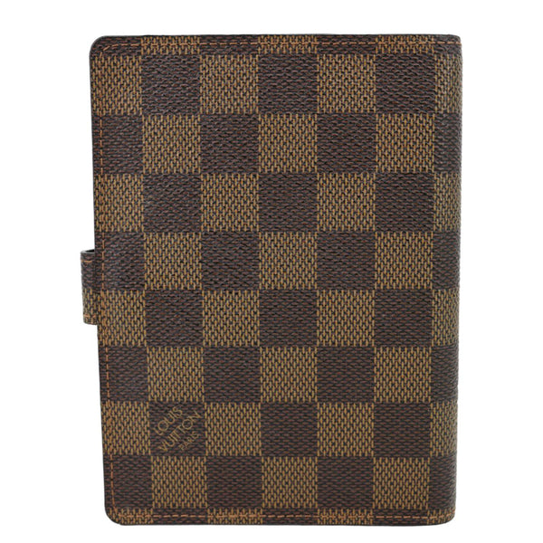 LOUIS VUITTON Agenda PM Damier Ebene Planner Cover Brown