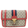 GUCCI Queen Margaret Medium GG Supreme Canvas Shoulder Bag Red 524356