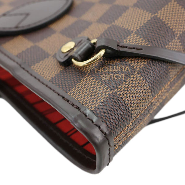 LOUIS VUITTON Neverfull PM Damier Ebene Tote Shoulder Bag Brown