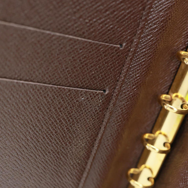 LOUIS VUITTON Agenda PM Damier Ebene Planner Cover Brown