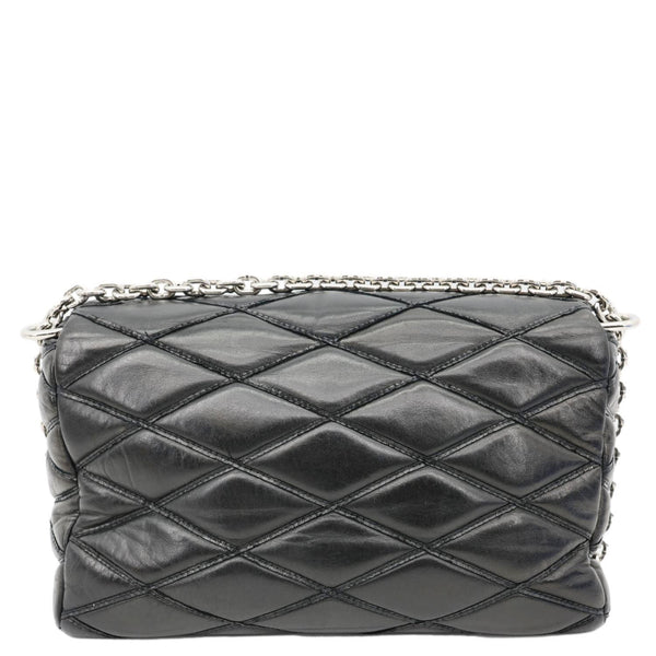 LOUIS VUITTON GO-14 MM Malletage Quilted Lambskin Leather Crossbody Bag Black