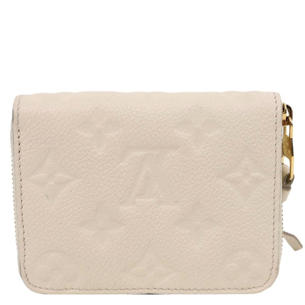 LOUIS VUITTON Zippy Coin Purse Monogram Empreinte Leather Pouch Off White
