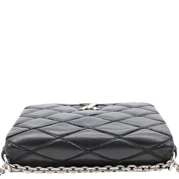 LOUIS VUITTON GO-14 MM Malletage Quilted Lambskin Leather Crossbody Bag Black