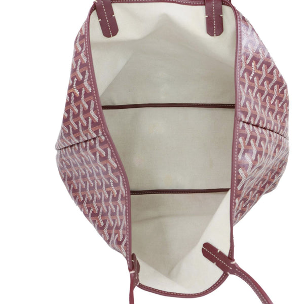 GOYARD Saint Louis PM Chevron Print Canvas Tote Bag Burgundy