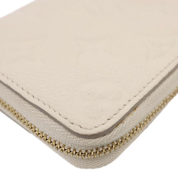 LOUIS VUITTON Zippy Coin Purse Monogram Empreinte Leather Pouch Off White