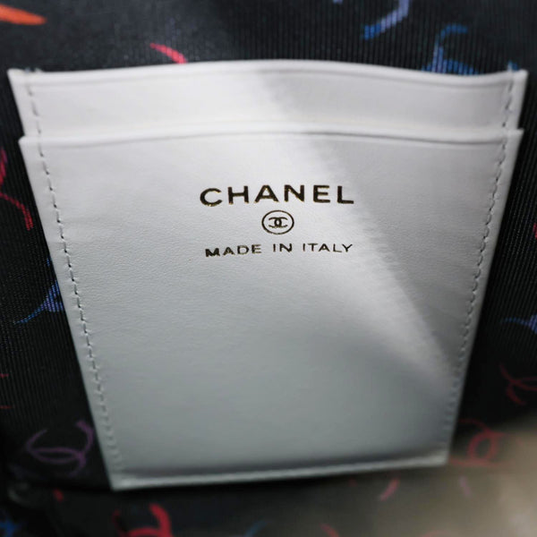 CHANEL Classic CC Mini Quilted Caviar Leather Backpack White