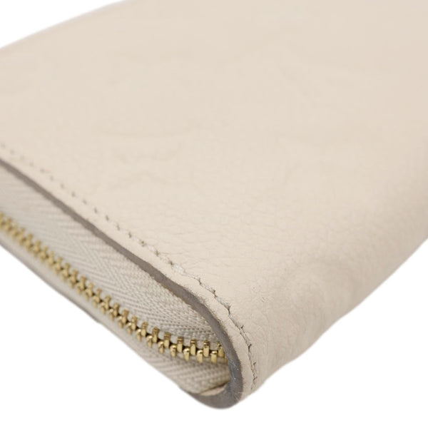LOUIS VUITTON Zippy Coin Purse Monogram Empreinte Leather Pouch Off White