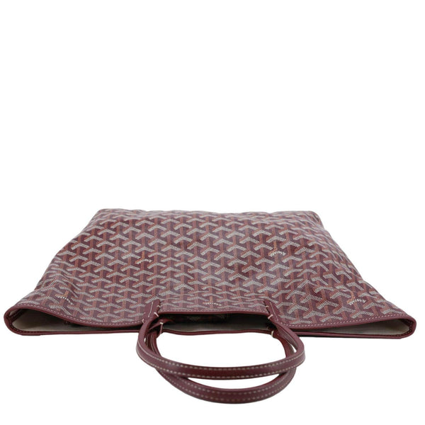 GOYARD Saint Louis PM Chevron Print Canvas Tote Bag Burgundy