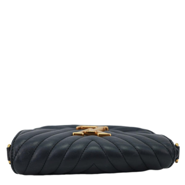 LOUIS VUITTON New Wave Multi Pochette Quilted Leather Crossbody Bag Black