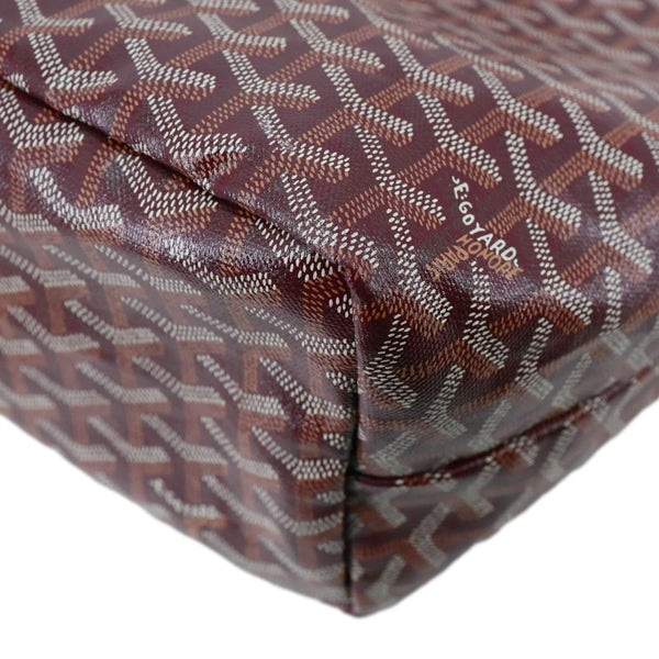 GOYARD Saint Louis PM Chevron Print Canvas Tote Bag Burgundy