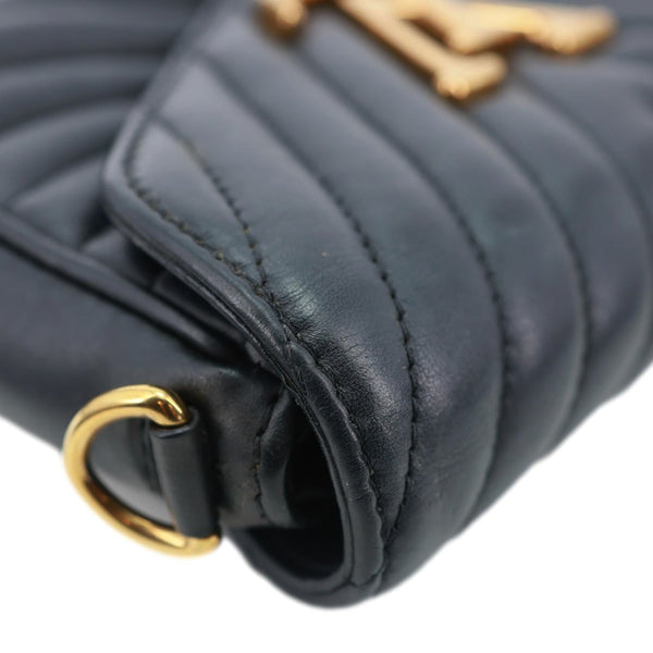 LOUIS VUITTON New Wave Multi Pochette Quilted Leather Crossbody Bag Black