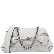GUCCI Horsebit Quilted Lambskin Leather Chain Shoulder Bag White 764339