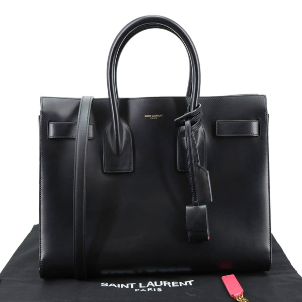 YVES SAINT LAURENT Sac De Jour Small Smooth Calfskin Leather Tote Bag Black