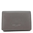 YVES SAINT LAURENT Paris Business  Leather Card Case Grey