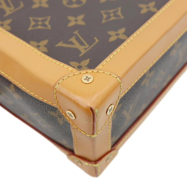 LOUIS VUITTON Soft Trunk Monogram Canvas Shoulder Bag Brown
