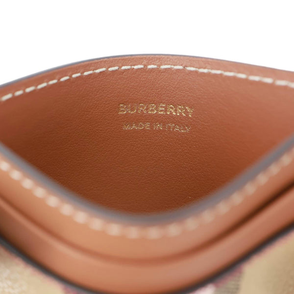 BURBERRY Vintage Check Canvas Card Holder Beige