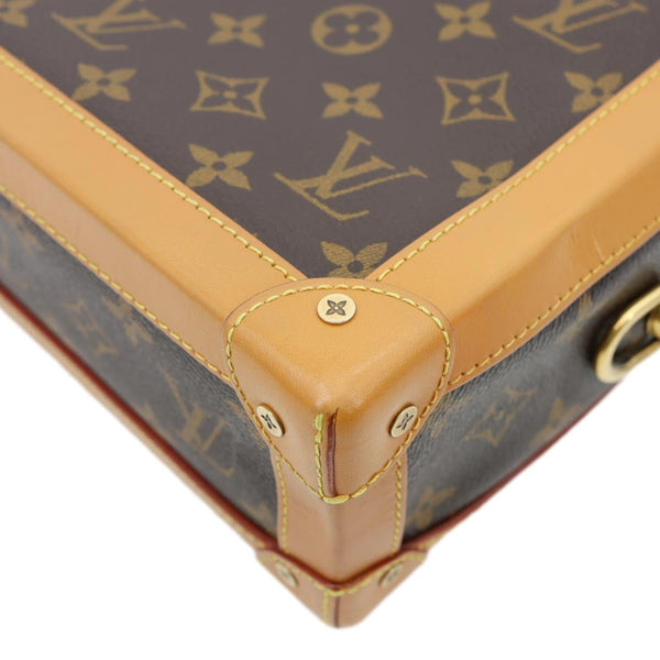 LOUIS VUITTON Soft Trunk Monogram Canvas Shoulder Bag Brown