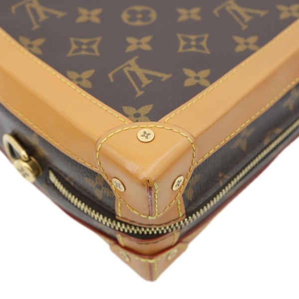 LOUIS VUITTON Soft Trunk Monogram Canvas Shoulder Bag Brown