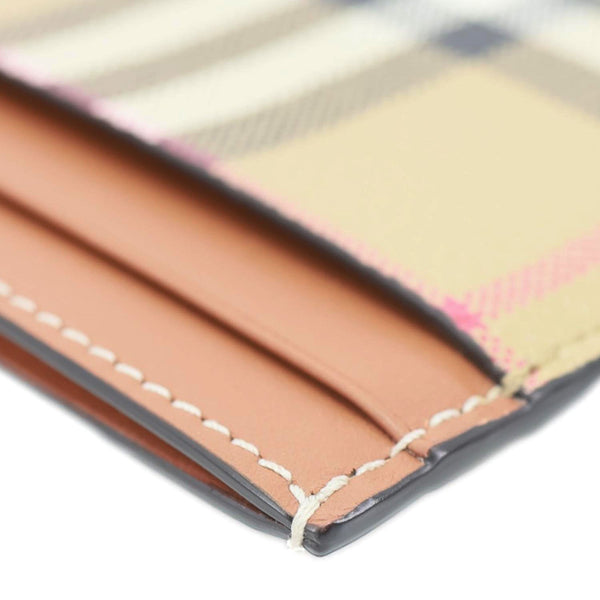 BURBERRY Vintage Check Canvas Card Holder Beige