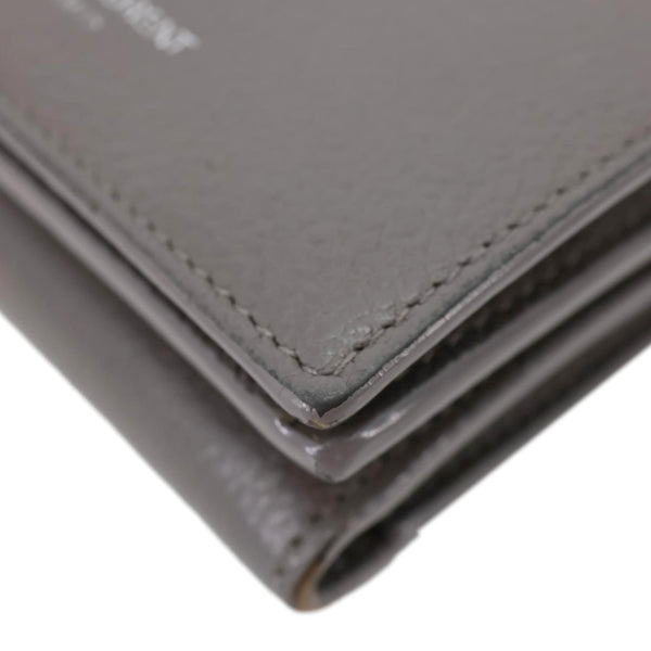 YVES SAINT LAURENT Paris Business  Leather Card Case Grey