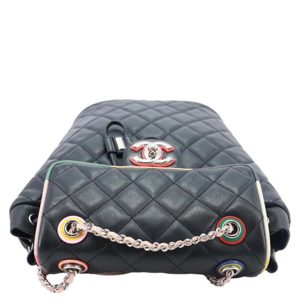 CHANEL Urban Spirit Cuba Color Small Quilted Lambskin Leather Backpack Bag Black