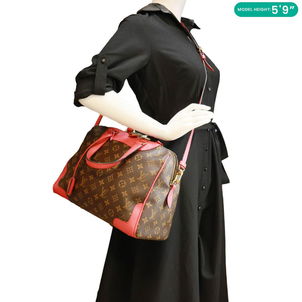LOUIS VUITTON Retiro NM Monogram Canvas 2Way Shoulder Bag Red