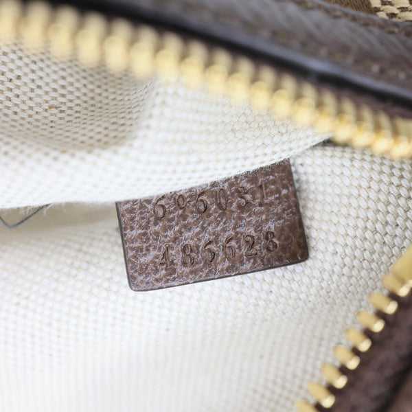 GUCCI Jumbo GG Canvas Leather Belt Bag Brown 696031