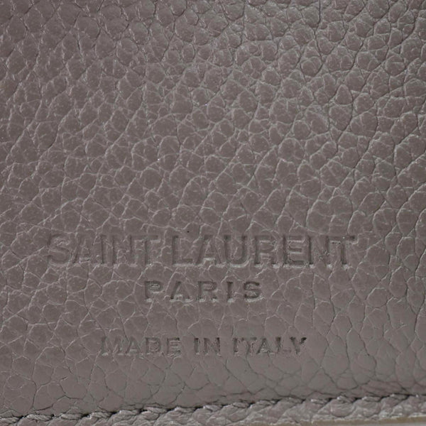YVES SAINT LAURENT Paris Business  Leather Card Case Grey